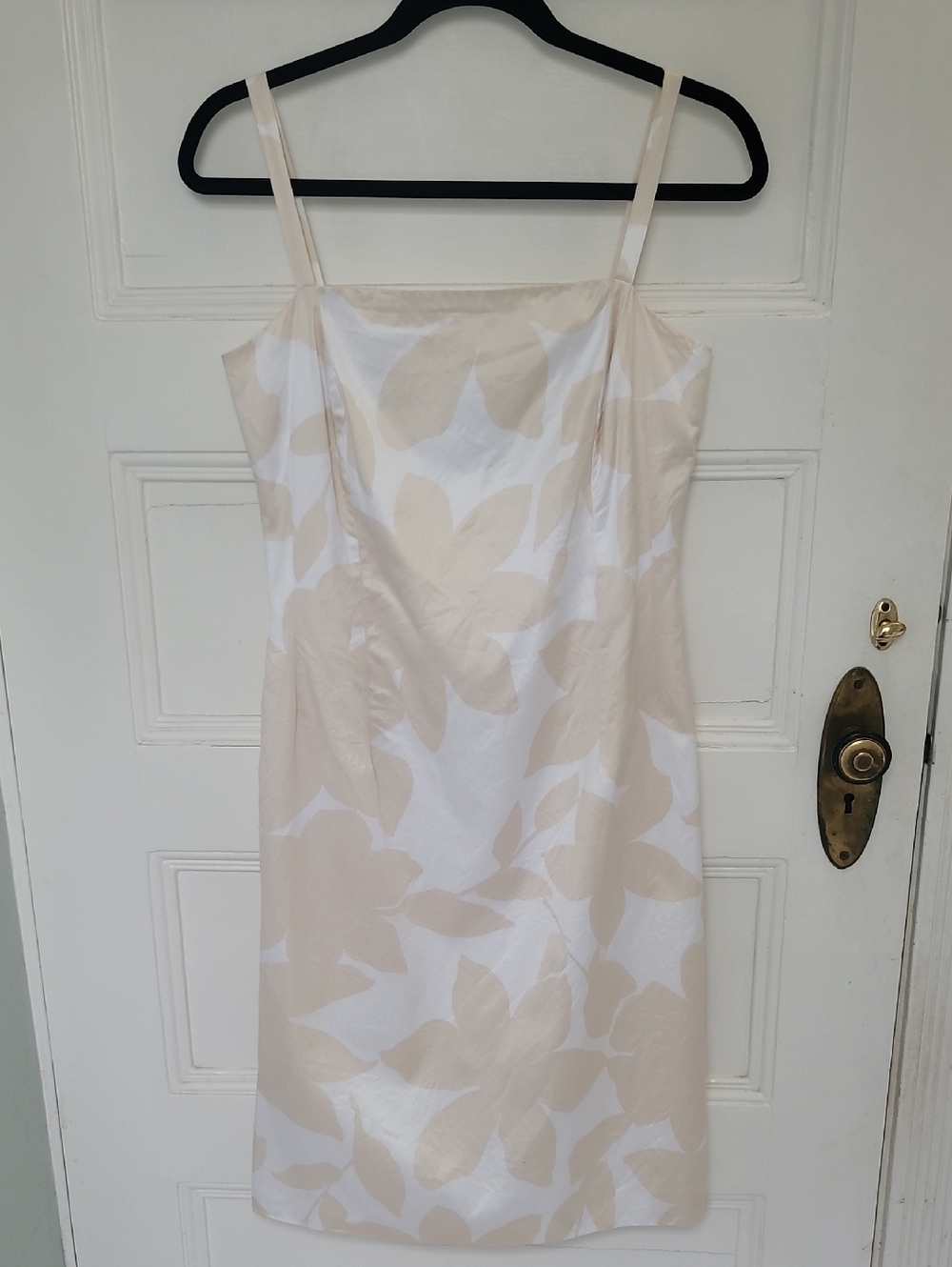 Agnona Ivory Beige Floral Cotton Sheath Dress IT 42 US 6 Minimal Luxury Italian